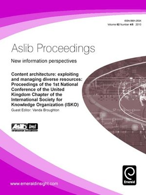 cover image of Aslib Proceedings: New Information Perspectives, Volume 62, Issue 4 & 5